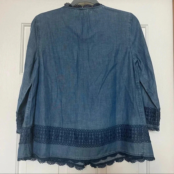 Holding Horses Denim Embroidered Blouse - Picture 2 of 8